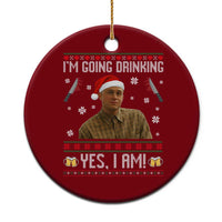 Charlie Hunnam Ed Gein Ugly Christmas Ceramic Ornament Monster Movie I'm Going Drinking - Wonder Print Shop