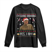 Charlie Hunnam Ed Gein Ugly Christmas Long Sleeve Shirt Monster Movie I'm Going Drinking - Wonder Print Shop