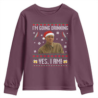 Charlie Hunnam Ed Gein Ugly Christmas Youth Sweatshirt Monster Movie I'm Going Drinking - Wonder Print Shop
