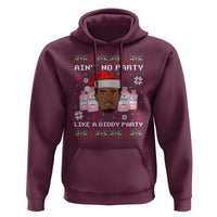Funny Christmas Hoodie Ain't No Party Like a Diddy Party Baby Oil Ugly Sweater Gifts