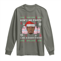 Funny Christmas Long Sleeve Shirt Ain't No Party Like a Diddy Party Baby Oil Ugly Sweater Gifts