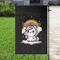 Unicorn Christmas Garden Flag Cute Xmas Girls Rainbow - Wonder Print Shop