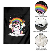 Unicorn Christmas Garden Flag Cute Xmas Girls Rainbow - Wonder Print Shop