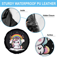 Unicorn Christmas Spare Tire Cover Cute Xmas Girls Rainbow - Wonder Print Shop