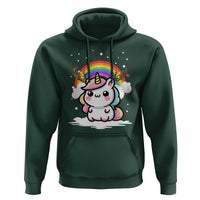 Unicorn Christmas Hoodie Cute Xmas Girls Rainbow - Wonder Print Shop