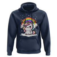 Unicorn Christmas Hoodie Cute Xmas Girls Rainbow - Wonder Print Shop