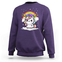 Unicorn Christmas Sweatshirt Cute Xmas Girls Rainbow - Wonder Print Shop