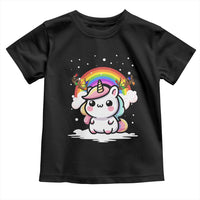 Unicorn Christmas Toddler T Shirt Cute Xmas Girls Rainbow - Wonder Print Shop