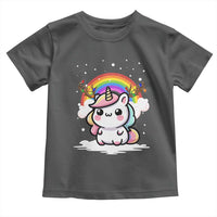 Unicorn Christmas Toddler T Shirt Cute Xmas Girls Rainbow - Wonder Print Shop