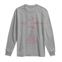 Funny Christmas Long Sleeve Shirt Ugly Tree Hand Drawn