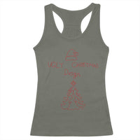 Funny Christmas Racerback Tank Top Ugly Tree Hand Drawn