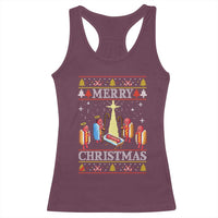 Funny Christmas Racerback Tank Top Merry Glizzmas Ugly Xmas