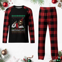 Crhistmas Birthday Boy Jesus Ugly Xmas Plaid Pajama Set - Wonder Print Shop