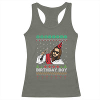 Crhistmas Birthday Boy Jesus Ugly Christmas Racerback Tank Top