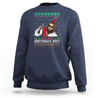 Crhistmas Birthday Boy Jesus Ugly Christmas Sweatshirt - Wonder Print Shop