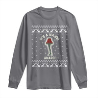 Funny Christmas Movie Long Sleeve Shirt It's A Major Award Leg Lamp Ugly Gift