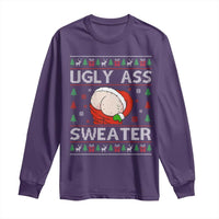 Funny Santa Christmas Long Sleeve Shirt Ugly Ass XMas Elephant Gift for Him