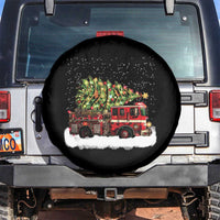Fire Truck Christmas Spare Tire Cover Fireman Xmas Firefighter - Wonder Print Shop