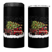Fire Truck Christmas 4 in 1 Can Cooler Tumbler Fireman Xmas Firefighter - Wonder Print Shop