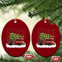 Fire Truck Xmas Ceramic Ornament Fireman Xmas Firefighter - Wonder Print Shop
