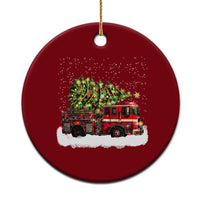 Fire Truck Xmas Ceramic Ornament Fireman Xmas Firefighter - Wonder Print Shop