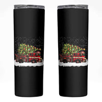 Fire Truck Christmas Skinny Tumbler Fireman Xmas Firefighter - Wonder Print Shop