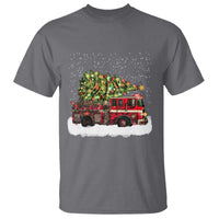 Fire Truck Christmas T Shirt Fireman Xmas Firefighter - Wonder Print Shop