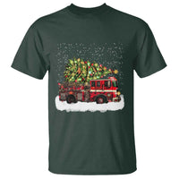 Fire Truck Christmas T Shirt Fireman Xmas Firefighter - Wonder Print Shop
