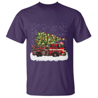 Fire Truck Christmas T Shirt Fireman Xmas Firefighter - Wonder Print Shop