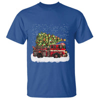 Fire Truck Christmas T Shirt Fireman Xmas Firefighter - Wonder Print Shop