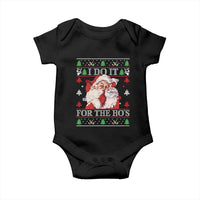 Funny Christmas Santa Baby Onesie Vintage Santa I Do It For The Ho's Ugly Christmas