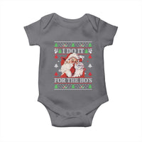 Funny Christmas Santa Baby Onesie Vintage Santa I Do It For The Ho's Ugly Christmas