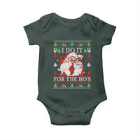 Funny Christmas Santa Baby Onesie Vintage Santa I Do It For The Ho's Ugly Christmas