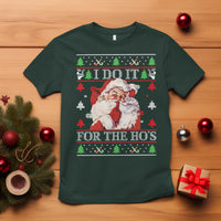 Funny Christmas Santa T Shirt Vintage Santa I Do It For The Ho's Ugly Christmas - Wonder Print Shop
