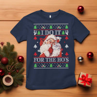 Funny Christmas Santa T Shirt Vintage Santa I Do It For The Ho's Ugly Christmas - Wonder Print Shop