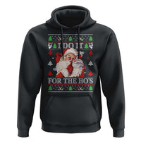Funny Christmas Santa Hoodie Vintage Santa I Do It For The Ho's Ugly Christmas