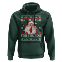Funny Christmas Santa Hoodie Vintage Santa I Do It For The Ho's Ugly Christmas