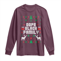 African American Family Christmas Long Sleeve Shirt Dope Black Family Matching Ugly Christmas