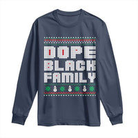 African American Family Christmas Long Sleeve Shirt Dope Black Family Matching Ugly Xmas