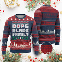 African American Family Ugly Christmas Sweater Dope Black Family Matching Ugly Xmas - Wonder Print Shop