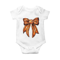 Basketball Coquette Bow Baby Onesie Game Day
