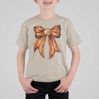 Basketball Coquette Bow T Shirt For Kid Game Day - Wonder Print Shop