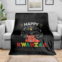 Happy Kwanzaa Throw Blanket African American Afro Queen Nguzo Saba - Wonder Print Shop