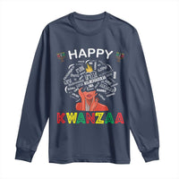 Happy Kwanzaa Long Sleeve Shirt African American Afro Queen Nguzo Saba - Wonder Print Shop