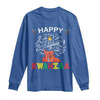Happy Kwanzaa Long Sleeve Shirt African American Afro Queen Nguzo Saba - Wonder Print Shop