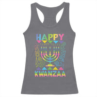 Happy Kwanzaa Racerback Tank Top Christmas African American Heritage Holiday Kinara Mazao - Wonder Print Shop