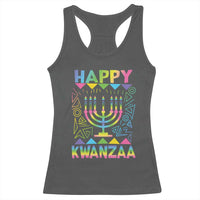 Happy Kwanzaa Racerback Tank Top Christmas African American Heritage Holiday Kinara Mazao - Wonder Print Shop