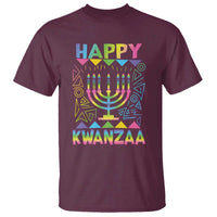 Happy Kwanzaa T Shirt Christmas African American Heritage Holiday Kinara Mazao - Wonder Print Shop