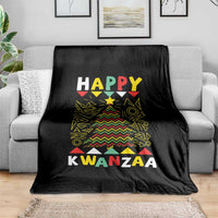 Happy Kwanzaa Christmas Throw Blanket African American Holiday Christmas Tree - Wonder Print Shop