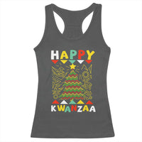 Happy Kwanzaa Christmas Racerback Tank Top African American Holiday Christmas Tree - Wonder Print Shop